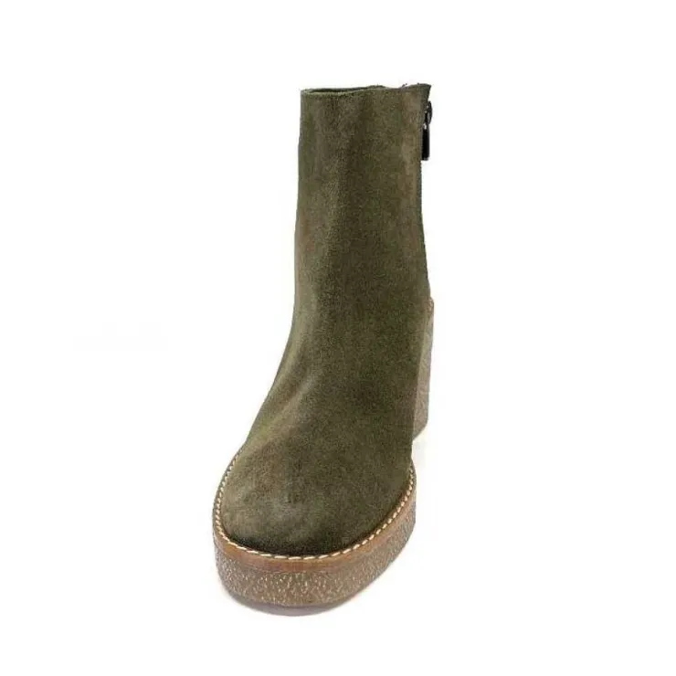 355-ivoire Ivoire B22302 Daim Kaki*Femme Bottines