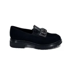 Ivoire0130a Ivoire 8B4914 Daim Noir*Femme Mocassins