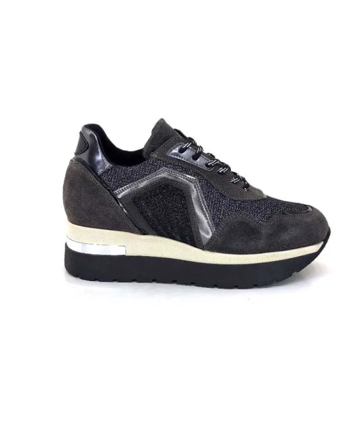 Ivoire0130a Ivoire 9B4425 Daim Piombo*Femme Baskets