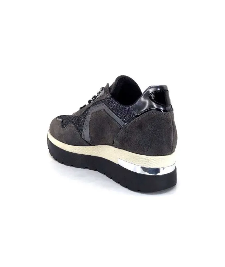 Ivoire0130a Ivoire 9B4425 Daim Piombo*Femme Baskets