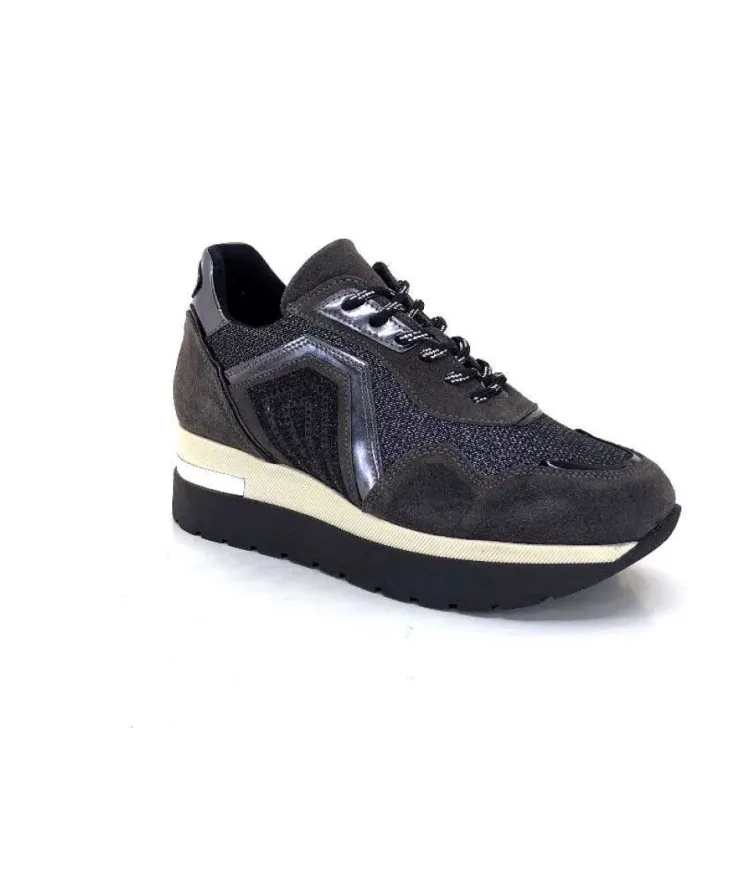 Ivoire0130a Ivoire 9B4425 Daim Piombo*Femme Baskets