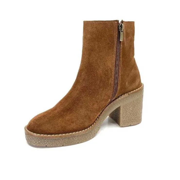 355-ivoire Ivoire B22302 Daim Tan*Femme Bottines