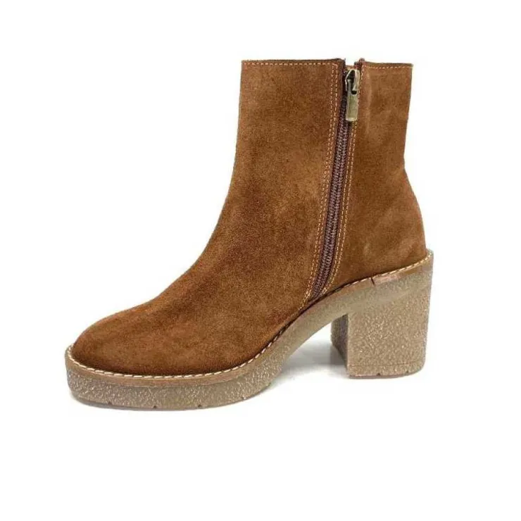 355-ivoire Ivoire B22302 Daim Tan*Femme Bottines