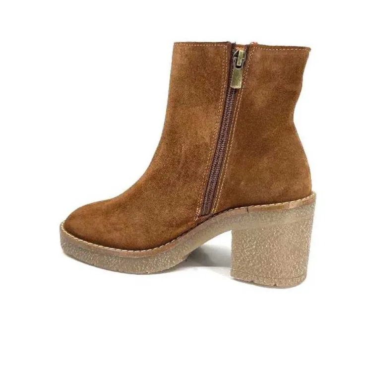 355-ivoire Ivoire B22302 Daim Tan*Femme Bottines