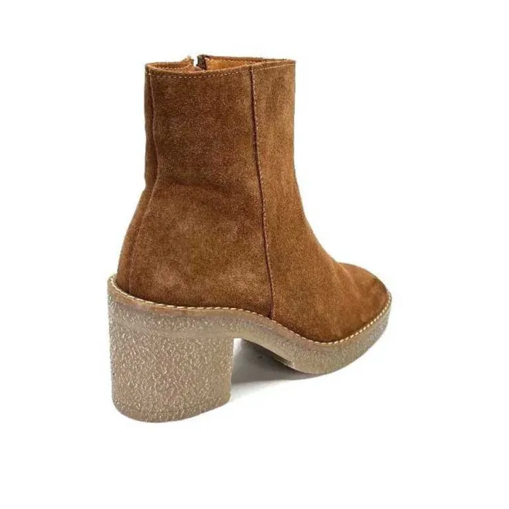 355-ivoire Ivoire B22302 Daim Tan*Femme Bottines
