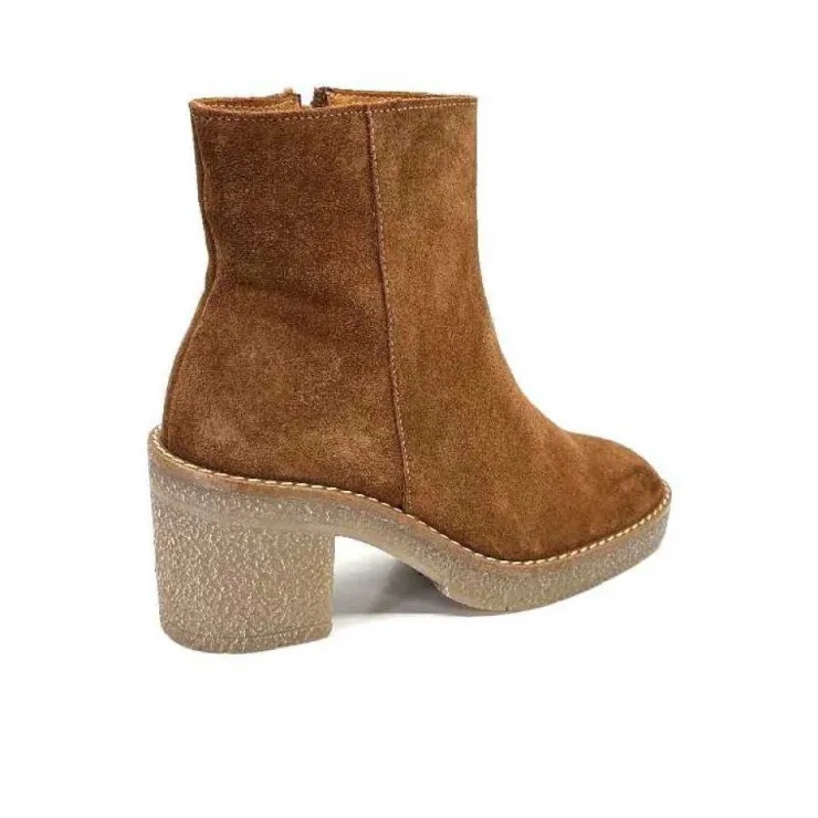355-ivoire Ivoire B22302 Daim Tan*Femme Bottines