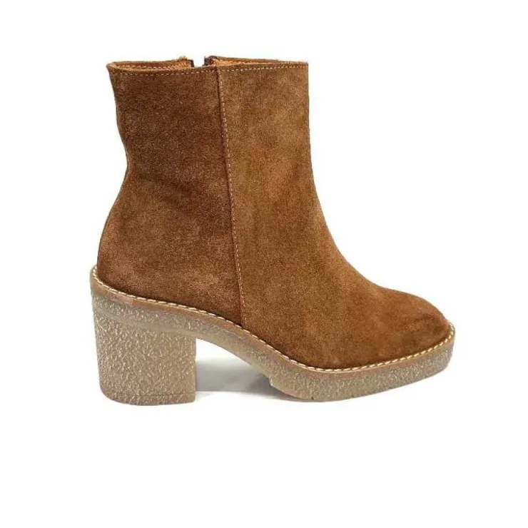 355-ivoire Ivoire B22302 Daim Tan*Femme Bottines