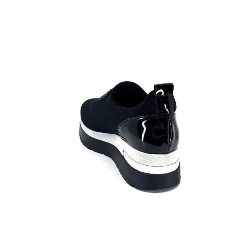 Ivoire0130a Ivoire 9B4373 Iv Textile Noir*Femme Baskets