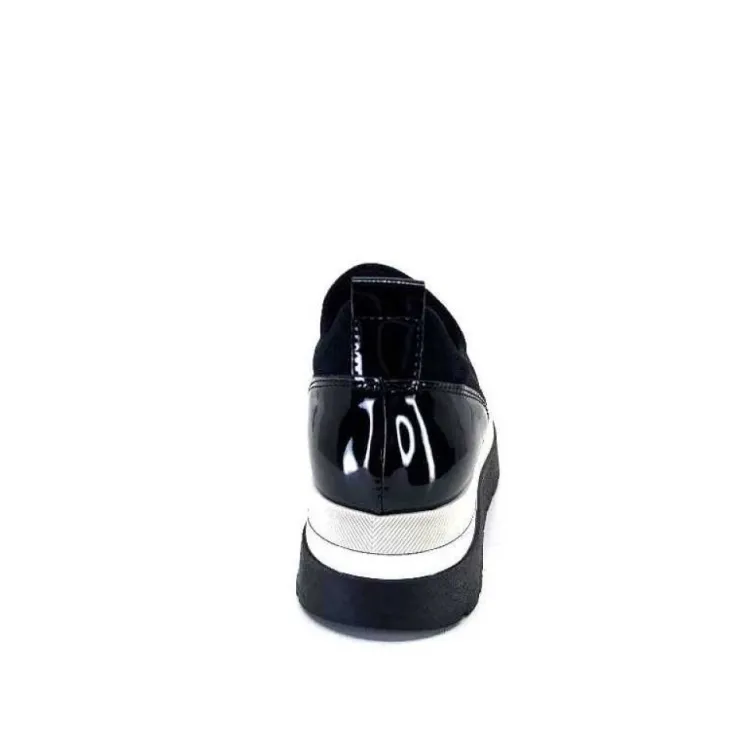 Ivoire0130a Ivoire 9B4373 Iv Textile Noir*Femme Baskets
