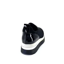 Ivoire0130a Ivoire 9B4373 Iv Textile Noir*Femme Baskets