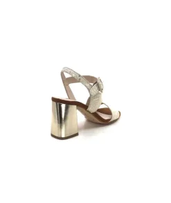 Ivoire0334 Ivoire B773 Mare Cuir Blanc & Dore*Femme Sandales