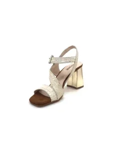 Ivoire0334 Ivoire B773 Mare Cuir Blanc & Dore*Femme Sandales