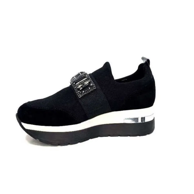 Ivoire0130a Ivoire 9B4814 Textile Noir*Femme Baskets