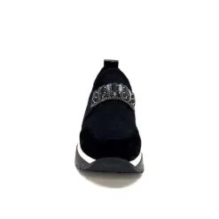Ivoire0130a Ivoire 9B4814 Textile Noir*Femme Baskets