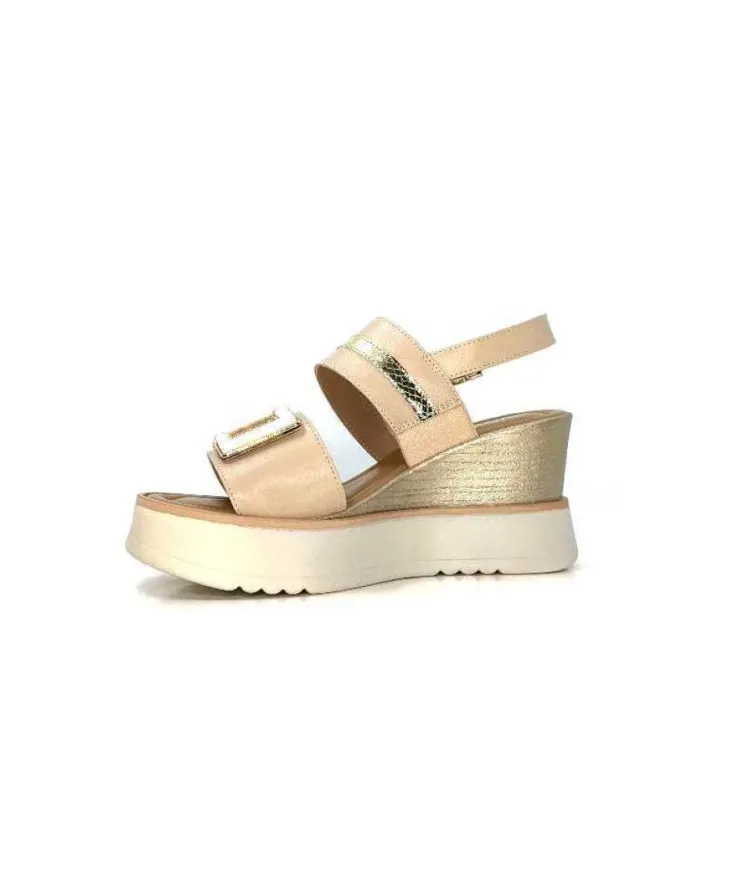 Ivoire0130a Ivoire 7C 4670Pe Cuir Beige*Femme Plateformes