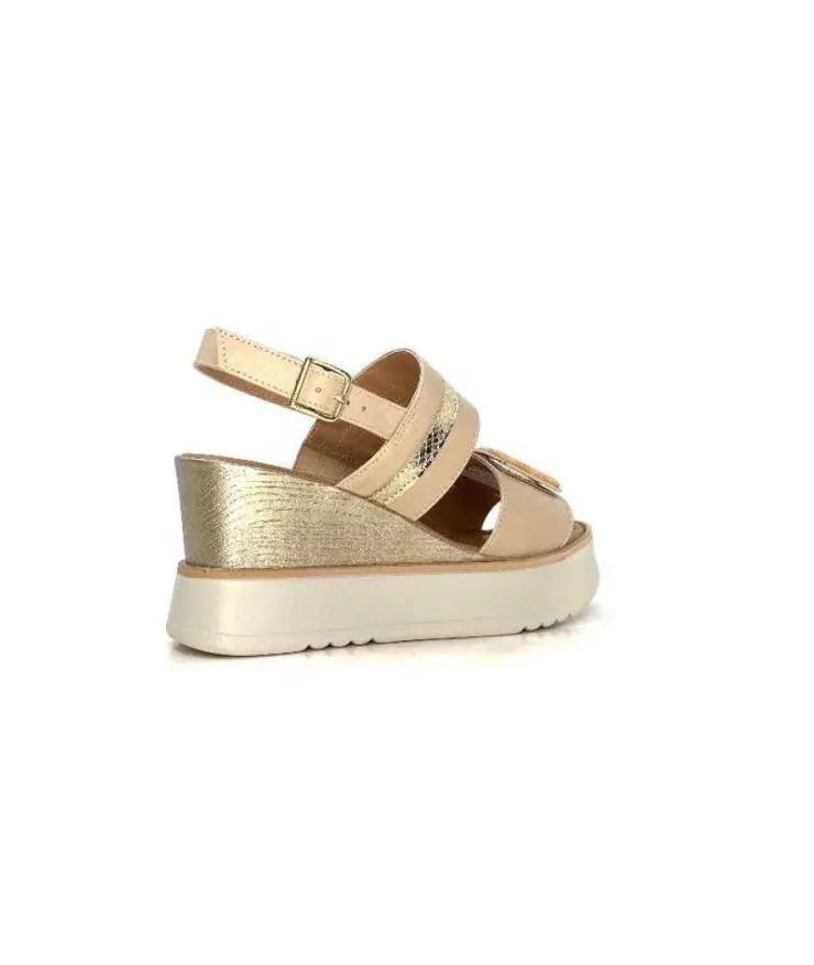 Ivoire0130a Ivoire 7C 4670Pe Cuir Beige*Femme Plateformes