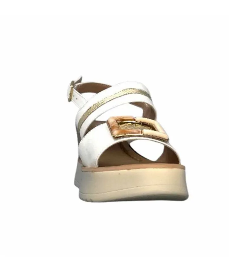 Ivoire0130a Ivoire 7C 4670Pe Cuir Blanc*Femme Plateformes