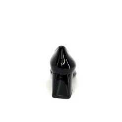 Ivoire0347b Ivoire Ch732 Cuir Vernis Noir*Femme Escarpins