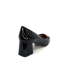 Ivoire0347b Ivoire Ch732 Cuir Vernis Noir*Femme Escarpins