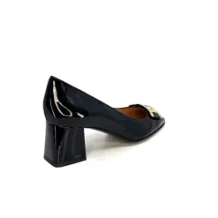 Ivoire0347b Ivoire Ch732 Cuir Vernis Noir*Femme Escarpins