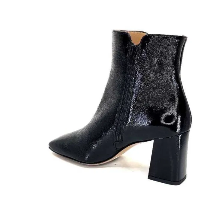 Ivoire0347b Ivoire Ch6556 Cuir Vernis Noir*Femme Bottines