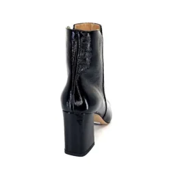 Ivoire0347b Ivoire Ch6556 Cuir Vernis Noir*Femme Bottines