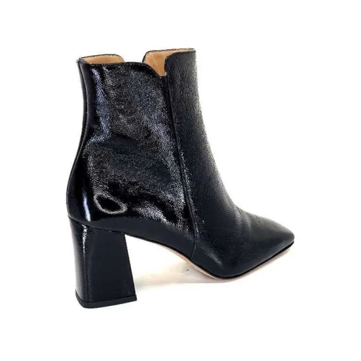 Ivoire0347b Ivoire Ch6556 Cuir Vernis Noir*Femme Bottines