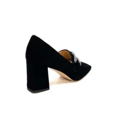 Ivoire0347b Ivoire Ch658 Daim Noir*Femme Escarpins