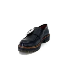 Ivoire0036a Ivoire Cv5053 Cuir Noir*Femme Mocassins