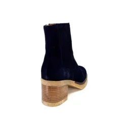 Ivoire0036a Ivoire Cv6104 Daim Bleu Marine*Femme Bottines
