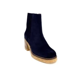 Ivoire0036a Ivoire Cv6104 Daim Bleu Marine*Femme Bottines