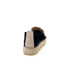 Ivoire0586a Ivoire D107807 Daim Noir*Femme Espadrilles