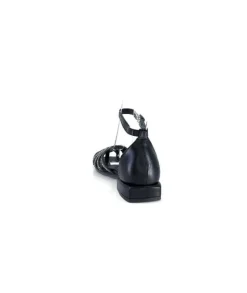 s.piero Ivoire E35.018 Cuir Noir*Femme Sandales