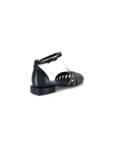 s.piero Ivoire E35.018 Cuir Noir*Femme Sandales