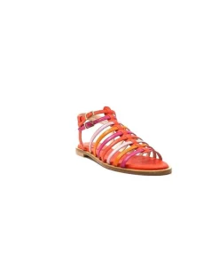 eliza Ivoire E10433 Cuir Orange Rose*Femme Sandales
