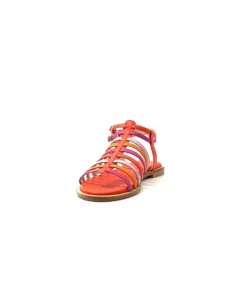 eliza Ivoire E10433 Cuir Orange Rose*Femme Sandales