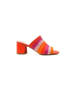 eliza Ivoire E9517 Cuir Orange Rose*Femme Sandales