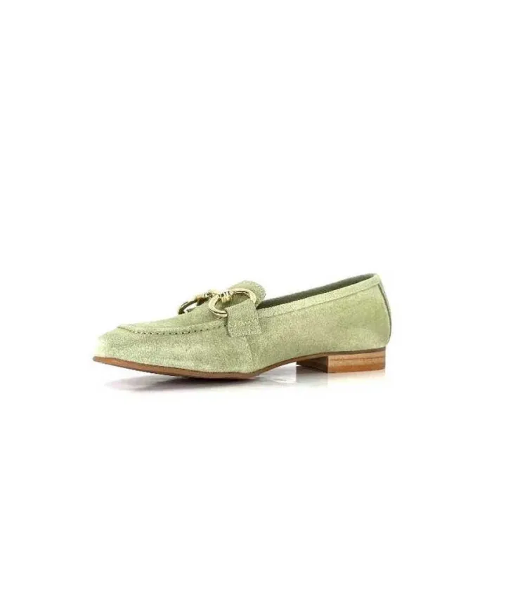 Ivoire0036a Ivoire Estar Daim Vert*Femme Mocassins