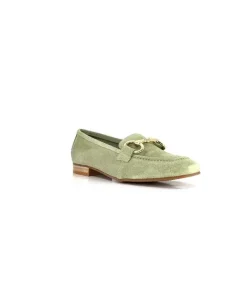 Ivoire0036a Ivoire Estar Daim Vert*Femme Mocassins