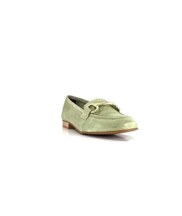 Ivoire0036a Ivoire Estar Daim Vert*Femme Mocassins