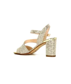 Ivoire0334 Ivoire F2215 Asia Textile Glitter Or*Femme Sandales