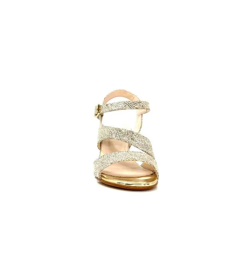 Ivoire0334 Ivoire F2215 Asia Textile Glitter Or*Femme Sandales