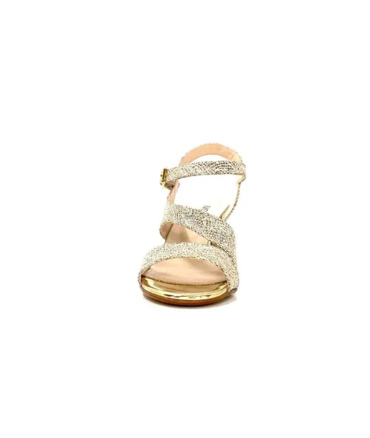 Ivoire0334 Ivoire F2215 Asia Textile Glitter Or*Femme Sandales