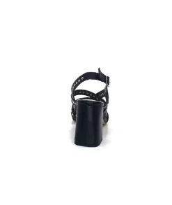 Ivoire0334 Ivoire F1844 Mare Cuir Noir*Femme Sandales