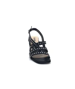 Ivoire0334 Ivoire F1844 Mare Cuir Noir*Femme Sandales