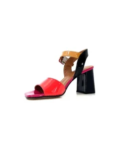 Ivoire0334 Ivoire F1136 Mare Cuir Vernis Multicolor*Femme Sandales