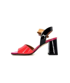 Ivoire0334 Ivoire F1136 Mare Cuir Vernis Multicolor*Femme Sandales
