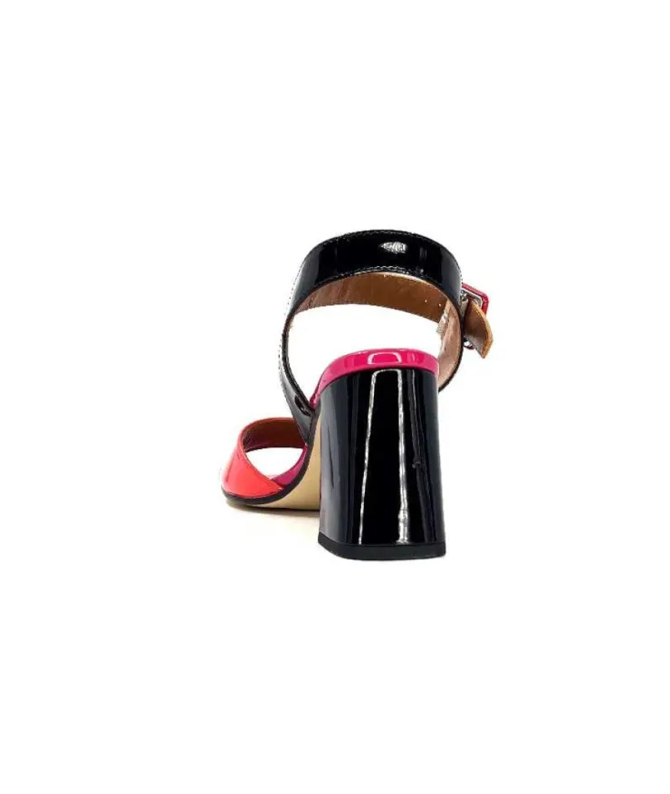 Ivoire0334 Ivoire F1136 Mare Cuir Vernis Multicolor*Femme Sandales