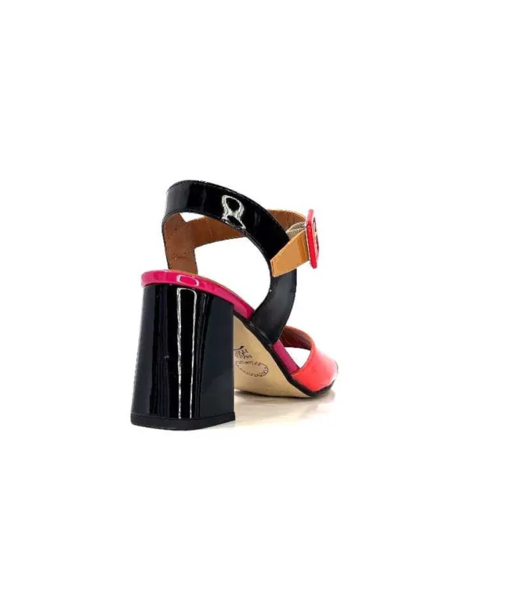 Ivoire0334 Ivoire F1136 Mare Cuir Vernis Multicolor*Femme Sandales