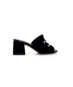 Ivoire0334 Ivoire F2298 Romagna Daim Noir*Femme Mules
